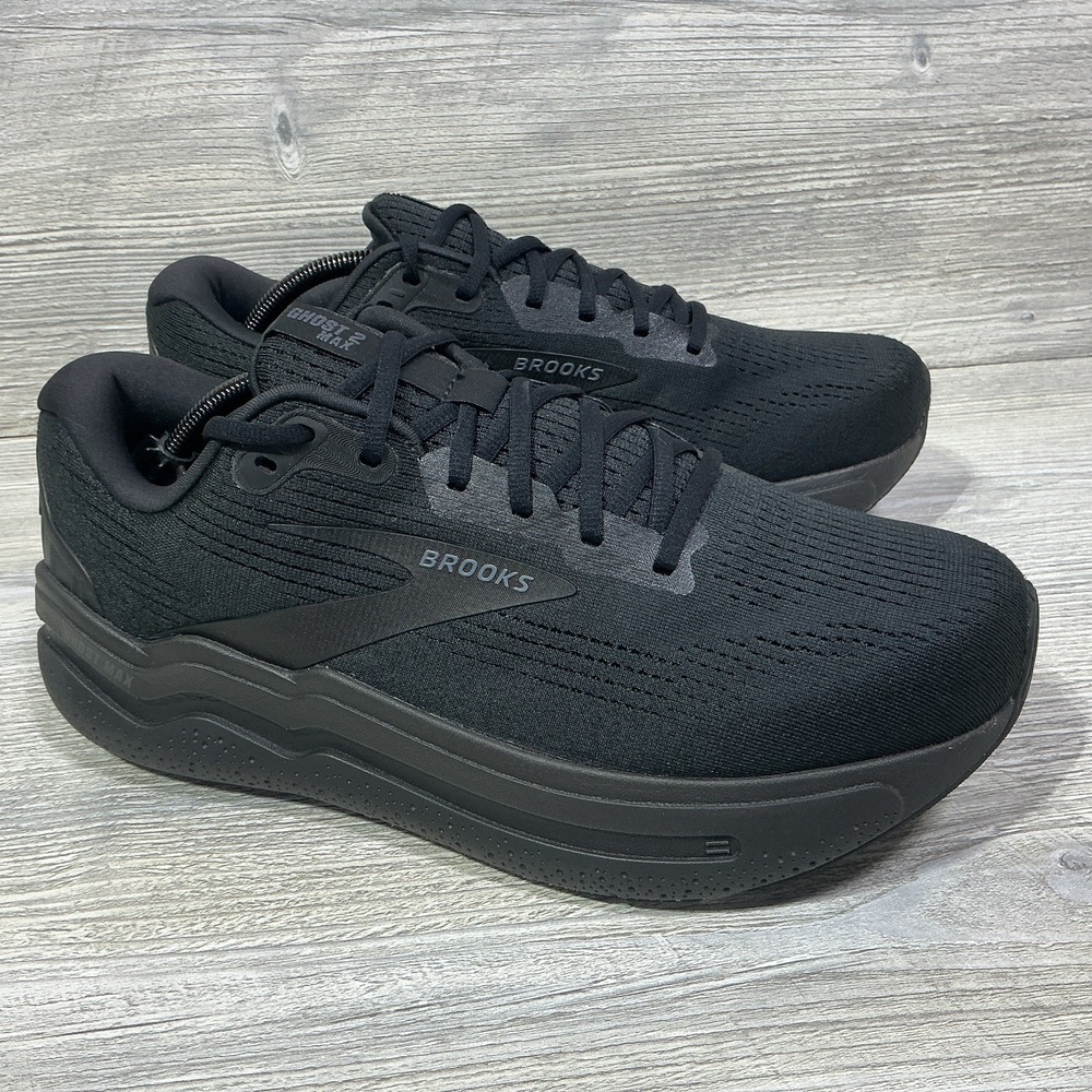 Brooks Women's Ghost Max 2 Shoes Size 12 2E EE Black Mesh Running Walking Shoes